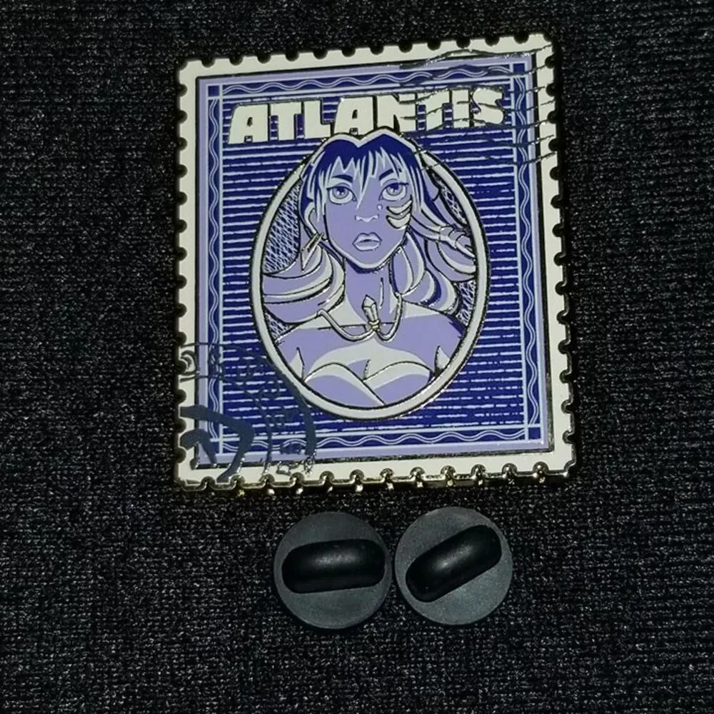 Disney Atlantis Kida Stamp Pin Y2K Film Stamp Mystery Blind Box Warrior Princess